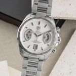 TAG Heuer Grand Carrera CAV511B (Unknown (random serial)) - Silver dial 43 mm Steel case (1/8)