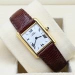 Cartier Tank Vermeil 590005 (Unknown (random serial)) - White dial 23 mm Silver case (1/7)