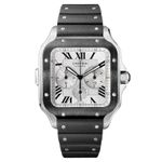 Cartier Santos WSSA0017 (2024) - Zilver wijzerplaat 43mm Staal (1/1)