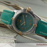 Breitling Wings Lady B67050 (2000) - Green dial 31 mm Gold/Steel case (2/8)