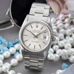 Rolex Datejust 36 16220 (1992) - Zilver wijzerplaat 36mm Staal (1/8)