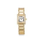 Cartier Tank Française 2385 (Unknown (random serial)) - White dial 25 mm Yellow Gold case (1/1)