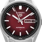 TAG Heuer Carrera WDA2113.BA0043 (2025) - Rood wijzerplaat 41mm Staal (1/7)