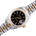 Rolex Lady-Datejust 69173 (1991) - Black dial 26 mm Gold/Steel case (1/8)