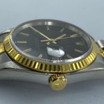 Rolex Datejust 36 - (Unknown (random serial)) - Black dial 36 mm Gold/Steel case (2/5)