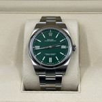 Rolex Oyster Perpetual 41 124300 (2024) - Green dial 41 mm Steel case (5/8)