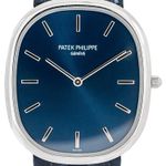 Patek Philippe Golden Ellipse 5738P-001 (2022) - Blue dial 35 mm Platinum case (2/4)
