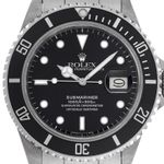 Rolex Submariner Date 16800 (1986) - Black dial 40 mm Steel case (1/8)