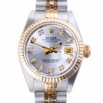 Rolex Lady-Datejust 69173 (1991) - Silver dial 26 mm Gold/Steel case (3/8)