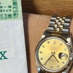 Rolex Datejust 36 16233 (1991) - Champagne dial 36 mm Gold/Steel case (2/6)