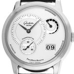 Glashütte Original PanoReserve 1-90-03-02-02-04 (2007) - Silver dial 39 mm Steel case (1/7)