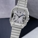 Cartier Santos WSSA0010 (Unknown (random serial)) - Silver dial 35 mm Steel case (3/8)
