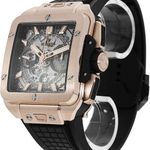 Hublot Square Bang 821.OX.0180.RX (2022) - Transparent dial 42 mm Rose Gold case (3/5)