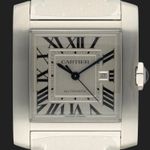 Cartier Tank Française WSTA0067 (2024) - Zilver wijzerplaat 31mm Staal (2/8)