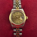 Rolex Lady-Datejust 69713 (1997) - Gold dial 26 mm Gold/Steel case (1/8)