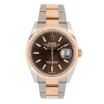 Rolex Datejust 36 126201 (2024) - Brown dial 36 mm Gold/Steel case (1/5)