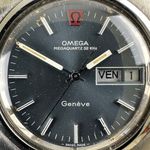 Omega Genève 196.003 (1973) - Blauw wijzerplaat 44mm Staal (8/8)