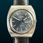 Omega Genève 196.003 (1973) - Blauw wijzerplaat 44mm Staal (1/8)