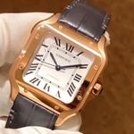 Cartier Santos WGSA0028 (2025) - Silver dial 35 mm Rose Gold case (2/2)