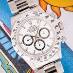 Rolex Daytona 16520 (1995) - Wit wijzerplaat 40mm Staal (1/8)