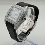 Cartier Santos 100 2878 (Onbekend (willekeurig serienummer)) - Zilver wijzerplaat 33mm Staal (2/8)