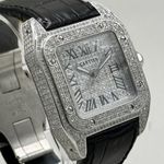 Cartier Santos 100 2878 (Onbekend (willekeurig serienummer)) - Zilver wijzerplaat 33mm Staal (4/8)