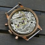 Yema Vintage 60's vintage watch mens chronograph valjoux 92 rose gold PL serviced - (8/8)