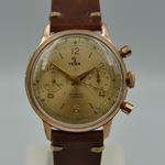 Yema Vintage 60's vintage watch mens chronograph valjoux 92 rose gold PL serviced (1960) - Gold dial 36 mm Gold/Steel case (2/8)