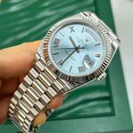 Rolex Day-Date 40 228236 (2023) - Blue dial 40 mm Platinum case (7/8)