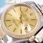 Rolex Datejust 36 16233 (1988) - Champagne dial 36 mm Gold/Steel case (3/8)