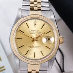 Rolex Datejust 36 16233 (1988) - Champagne dial 36 mm Gold/Steel case (8/8)