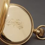 Waltham Pocket watch Unknown (Before 1900) - White dial 40 mm Yellow Gold case (6/7)