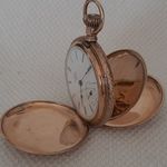 Elgin Pocket watch Unknown (Before 1900) - White dial 40 mm Rose Gold case (5/8)