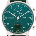 IWC Portuguese Chronograph IW371615 (Onbekend (willekeurig serienummer)) - Groen wijzerplaat 41mm Staal (2/5)