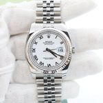 Rolex Datejust 36 116234 (2007) - Wit wijzerplaat 36mm Staal (4/8)