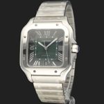 Cartier Santos WSSA0062 (2025) - Green dial 40 mm Steel case (1/8)
