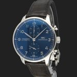 IWC Portuguese Chronograph IW371491 (2018) - Blauw wijzerplaat 41mm Staal (1/8)