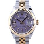 Rolex Lady-Datejust 279173 (2021) - Purple dial 28 mm Gold/Steel case (1/1)