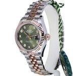 Rolex Lady-Datejust 279171 (2023) - Green dial 28 mm Steel case (3/8)