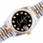 Rolex Datejust 31 68273 (1993) - Black dial 31 mm Gold/Steel case (1/8)