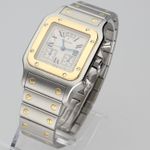 Cartier Santos Galbée 2425 (2000) - Silver dial 29 mm Gold/Steel case (5/8)