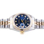 Rolex Lady-Datejust 69173 (1993) - Blue dial 26 mm Gold/Steel case (6/8)