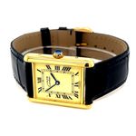 Cartier Tank Vermeil 590005 (Unknown (random serial)) - Yellow dial 23 mm Silver case (5/8)