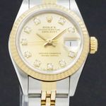 Rolex Lady-Datejust 69173 (1990) - Gold dial 26 mm Gold/Steel case (1/7)