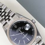 Rolex Datejust 36 16234 (2000) - Zwart wijzerplaat 36mm Staal (3/8)