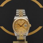 Rolex Datejust 36 116233 (2013) - Gold dial 36 mm Gold/Steel case (1/7)