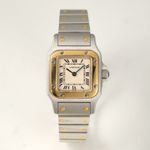 Cartier Santos Galbée 1567 (2000) - Champagne wijzerplaat 35mm Goud/Staal (1/8)