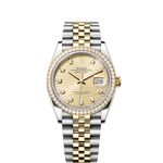 Rolex Datejust 36 126283RBR (2023) - Gold dial 36 mm Steel case (1/1)