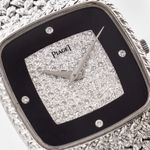 Piaget Vintage 9771 (1980) - Black dial 30 mm White Gold case (4/8)