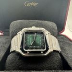 Cartier Santos WSSA0061 (2024) - Green dial 35 mm Steel case (4/8)